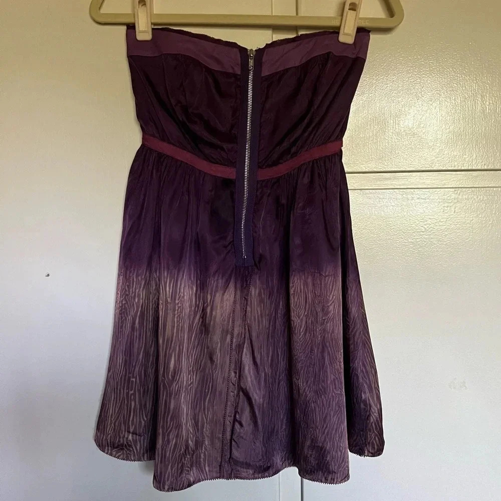Free People Purple Zipper Strapless Tube‎ Mini Dress Size 2